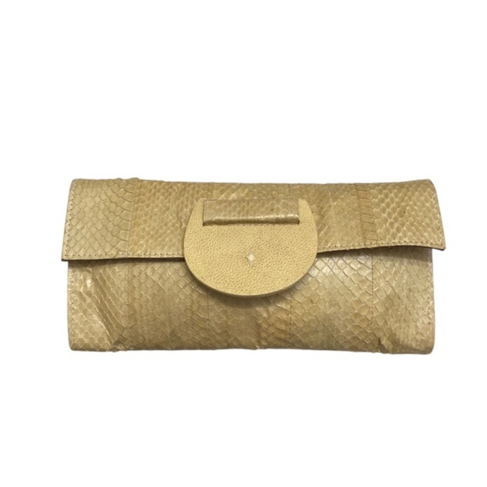 R&Y Augusti snakeskin clutch bag